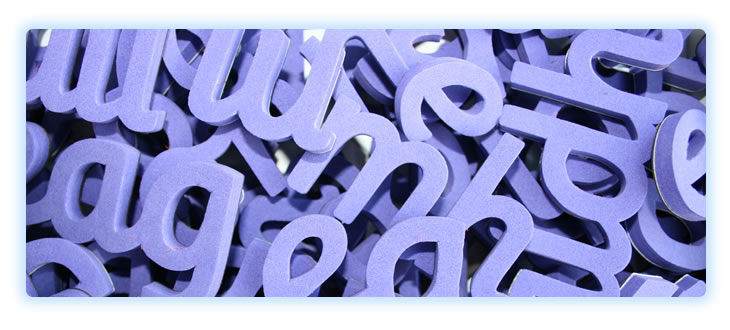 Image : Close-up of alphabet letters